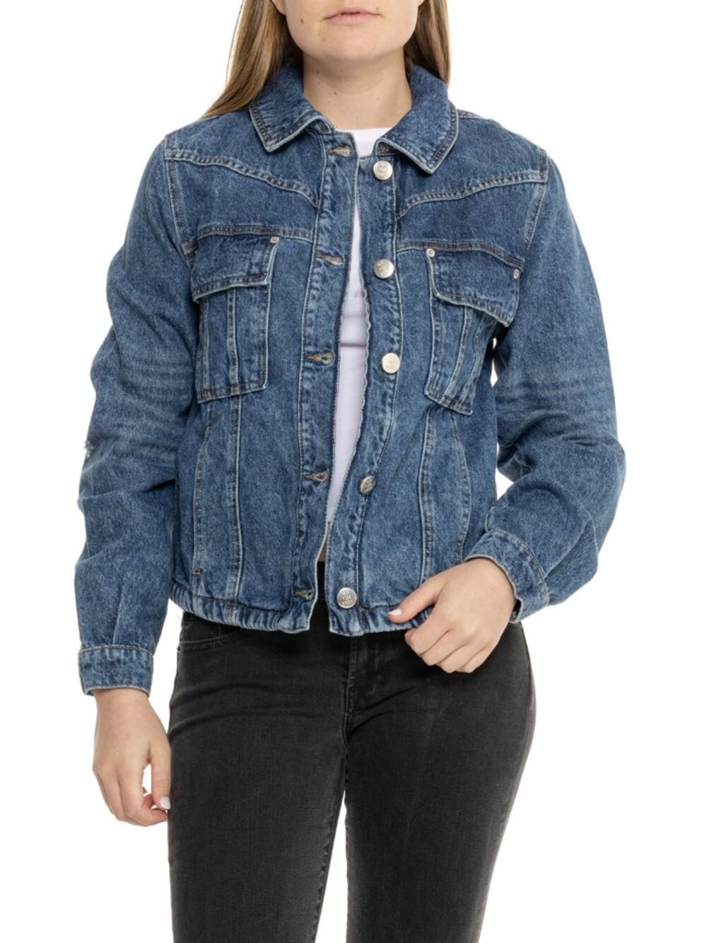 Free People We the Free Jade Denim Jacket  Size Extra Small   NWT